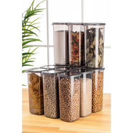 Hermia Set de 12 Cajas de Almacenaje Antracita